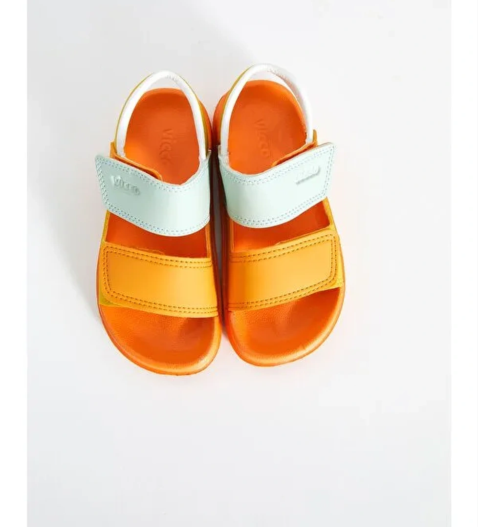 Krixi Hafif Unisex Çocuk Orange Sandalet - Görsel 1