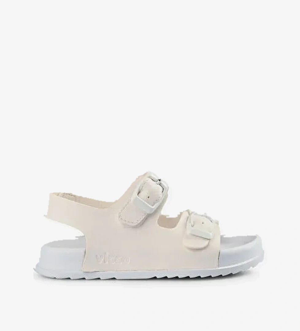 Miyu Basic Unisex Okul Öncesi Beyaz Sandalet - Görsel 1