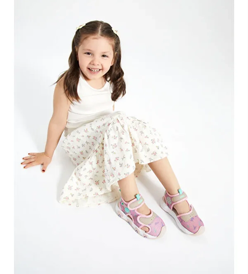 Cesi Hafif Kız Bebek Pembe Sandalet - Görsel 1