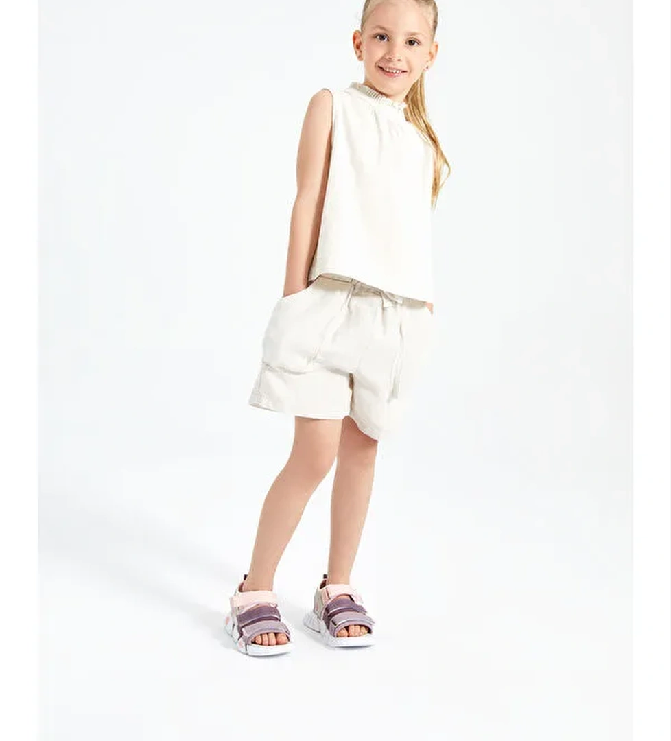 Gorbi Basic Kız Bebek Pudra Sandalet - Görsel 1