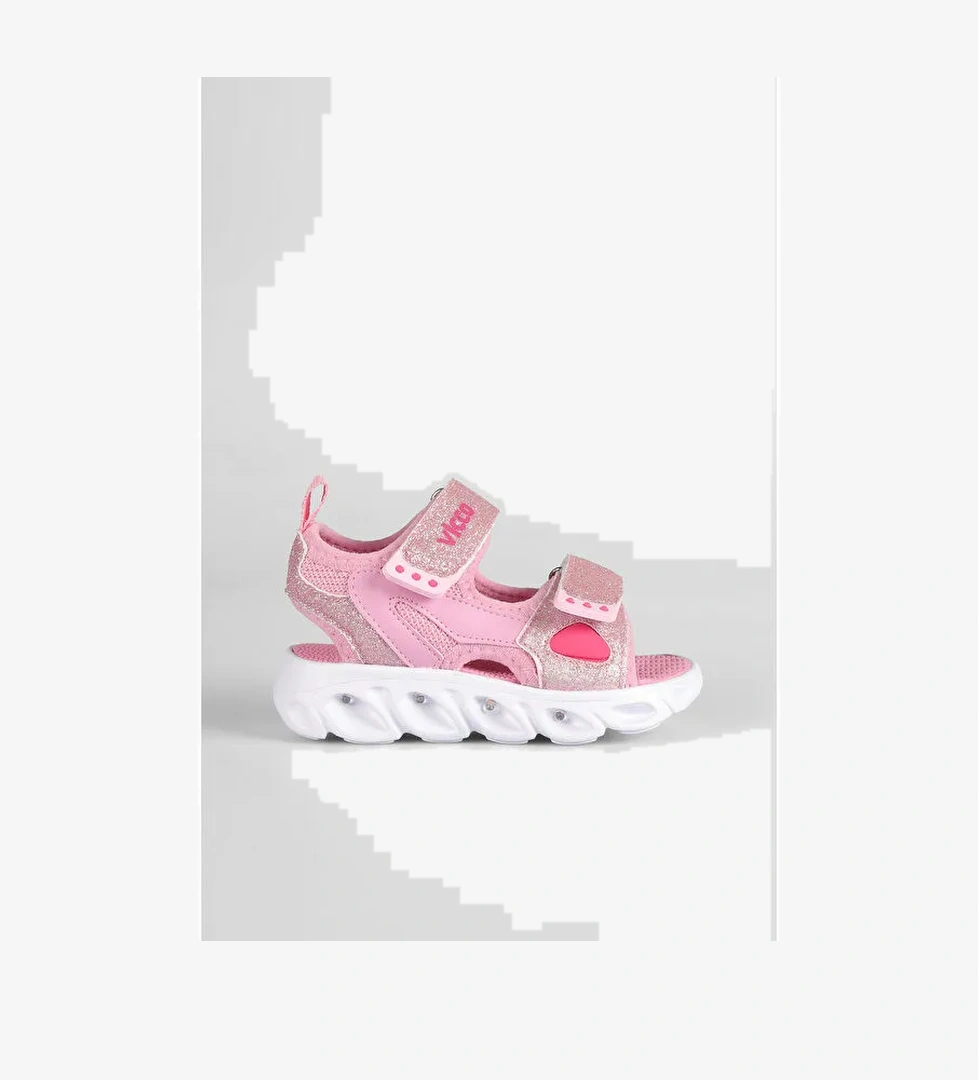 Roy Işıklı Kız Bebek Pembe Sandalet - Görsel 1