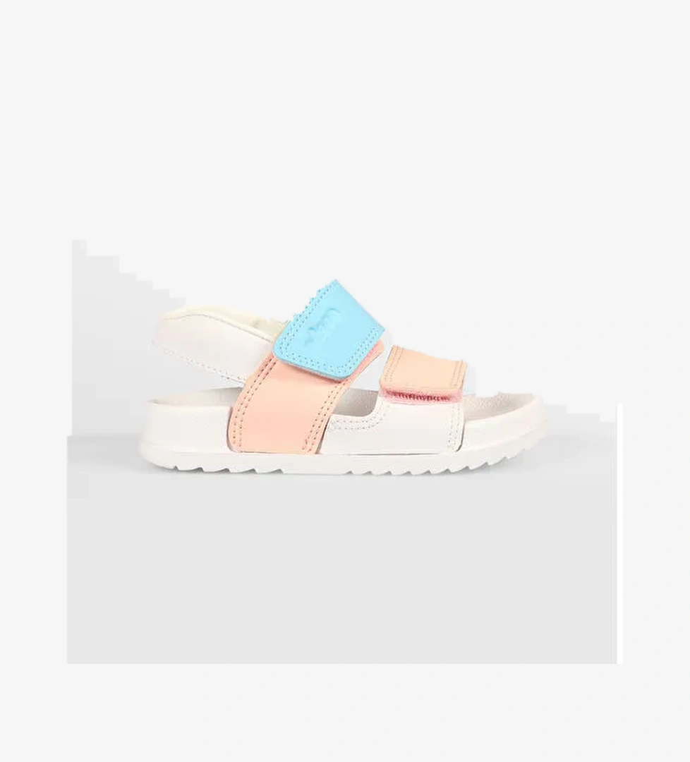 Krixi Hafif Kız Bebek Beyaz/Pembe Sandalet - Görsel 1