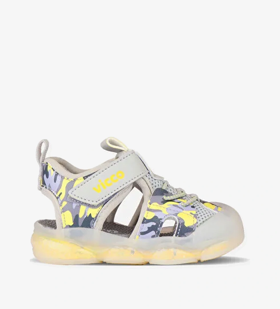 Monrovia Işıklı Erkek İlk Adım Gri Sandalet - Görsel 1