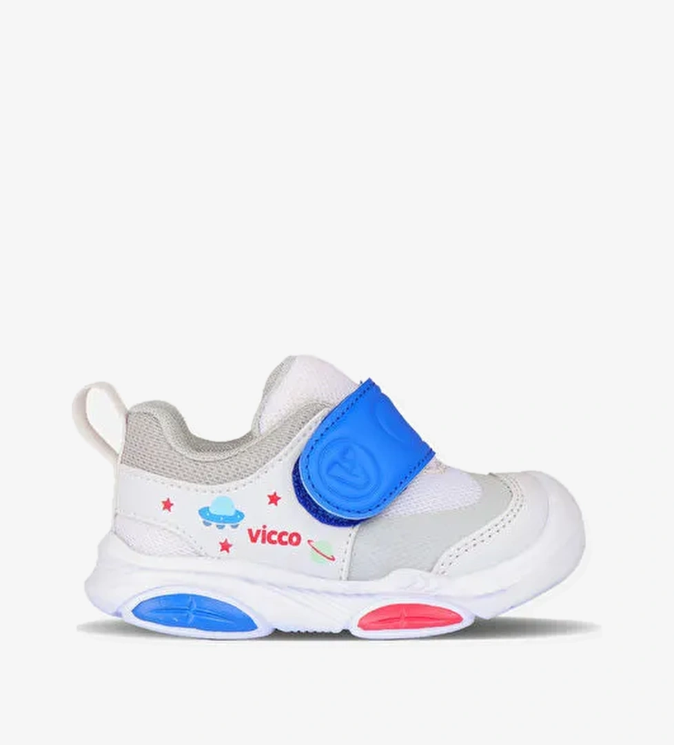 Vicco Onex Hafif Erkek Bebek İlk Adım Beyaz/Saks Mavi Günlük Ayakkabı model görseli