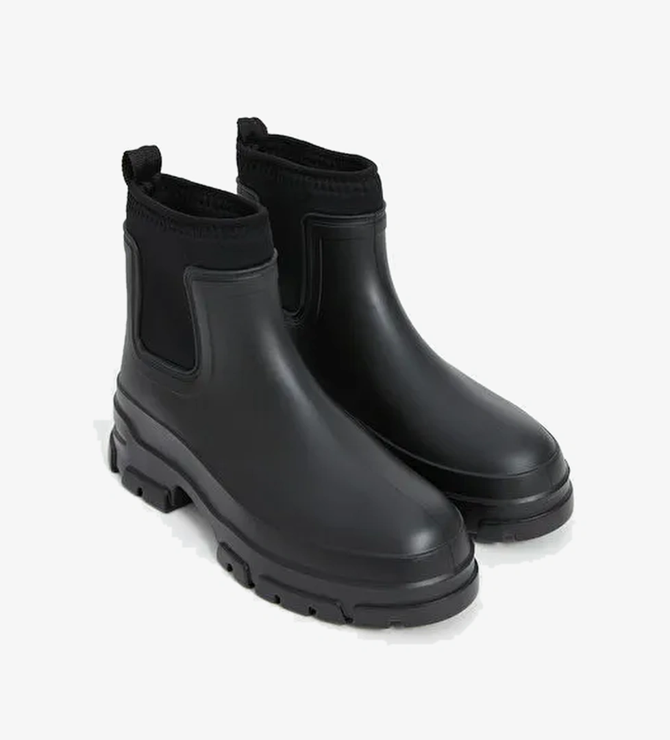 Deri Görünümlü Kadın Yağmur Botu