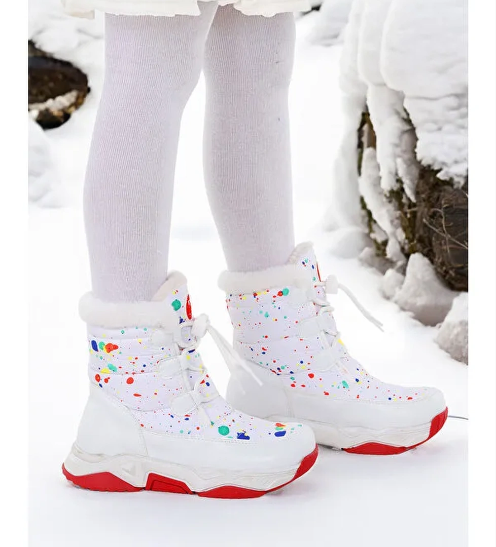 Bambu Bağcıklı Kız Çocuk Kar Botu