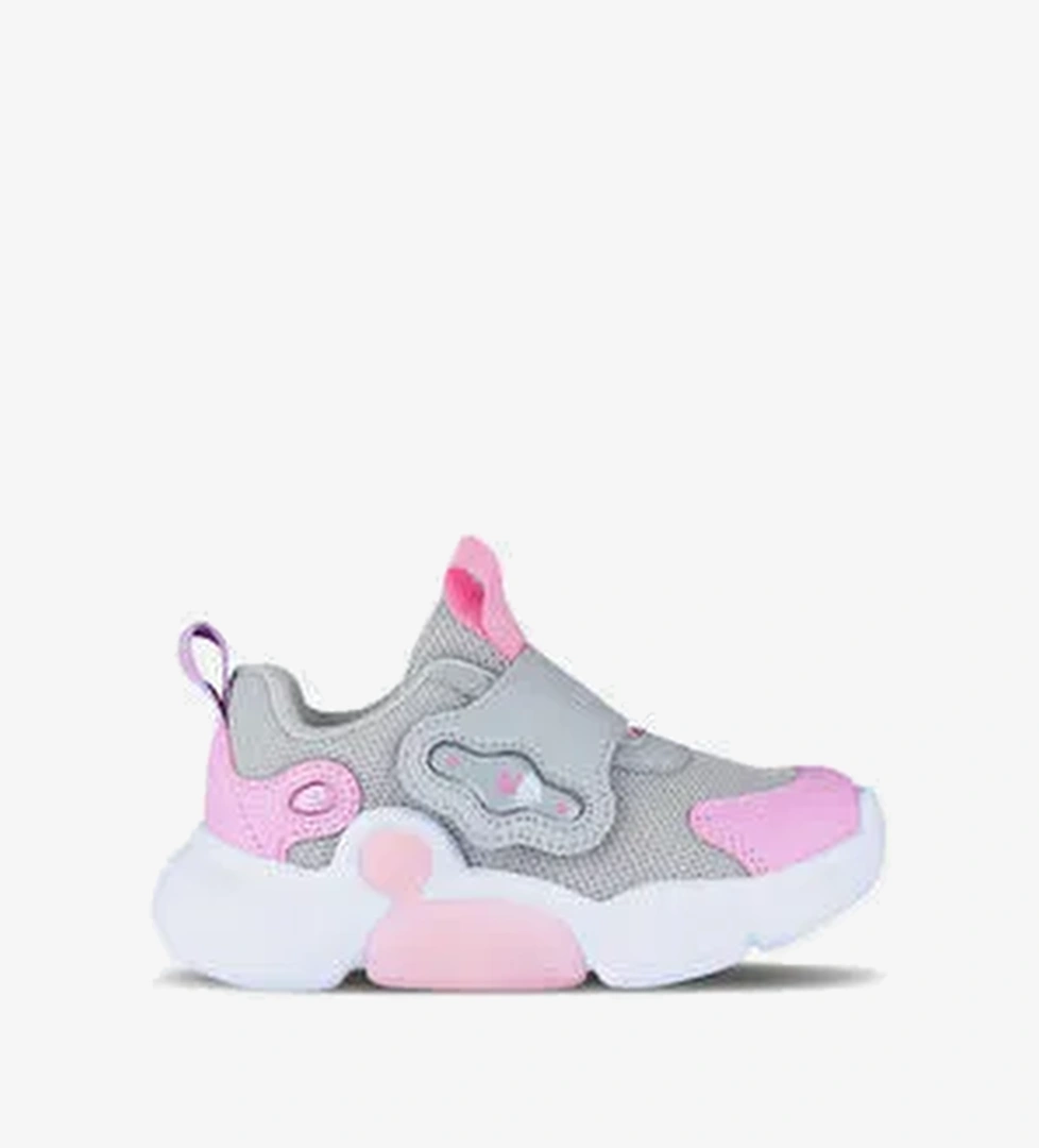 Gum Işıklı Kız Bebek Gri/Pembe Spor Ayakkabı - Görsel 1