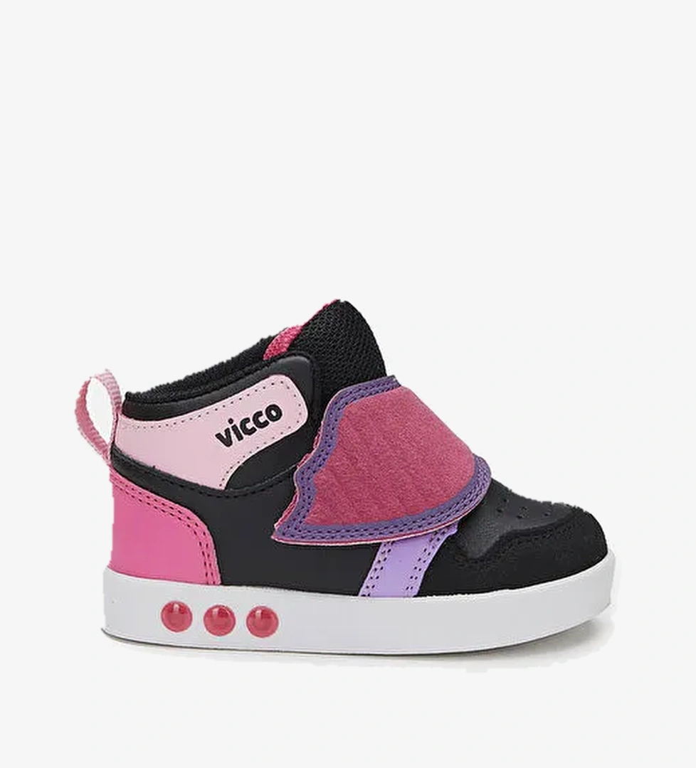 Ufo Işıklı Kız İlk Adım Siyah/Fuşya Bot - Görsel 1
