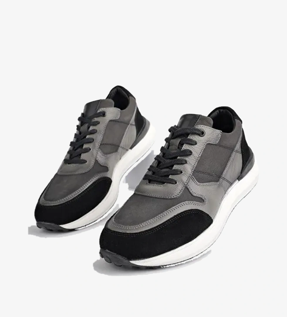 MERTENS Hakiki Deri Bağcıklı Erkek Sneaker - Görsel 1