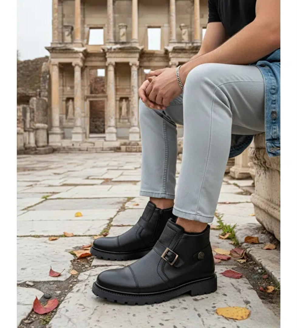 RODRİGUEZ Fermuarlı Kürklü Soğuk Geçirmez Erkek Bot - Görsel 1