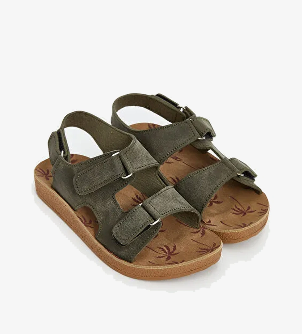 Lcw Steps Kahverengi Lcw Steps Deri Görünümlü Erkek Çocuk Sandalet