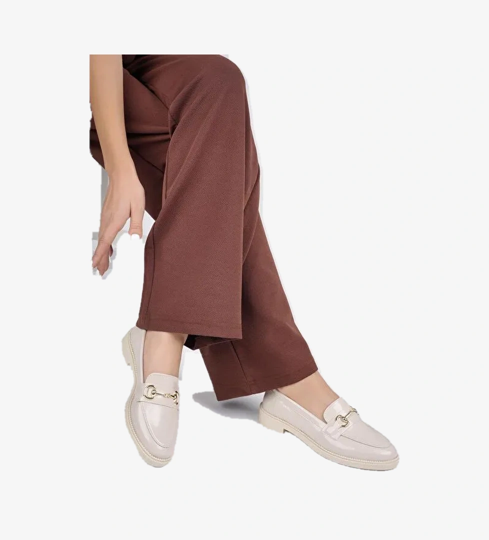 SUSSİE Metal Tokalı Kadın Loafer Günlük Ayakkabı - Görsel 1