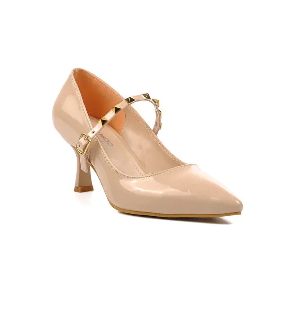 Nude Rugan Kadın Topuklu Ayakkabı 458297