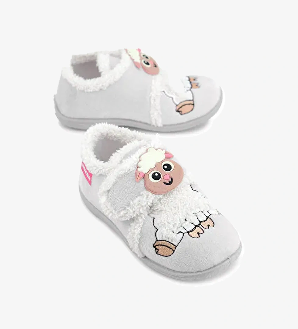 Kışlık Cırtlı Ayarlanabilir Rahat İç Taban Kız Çocuk Panduf Ayakkabı