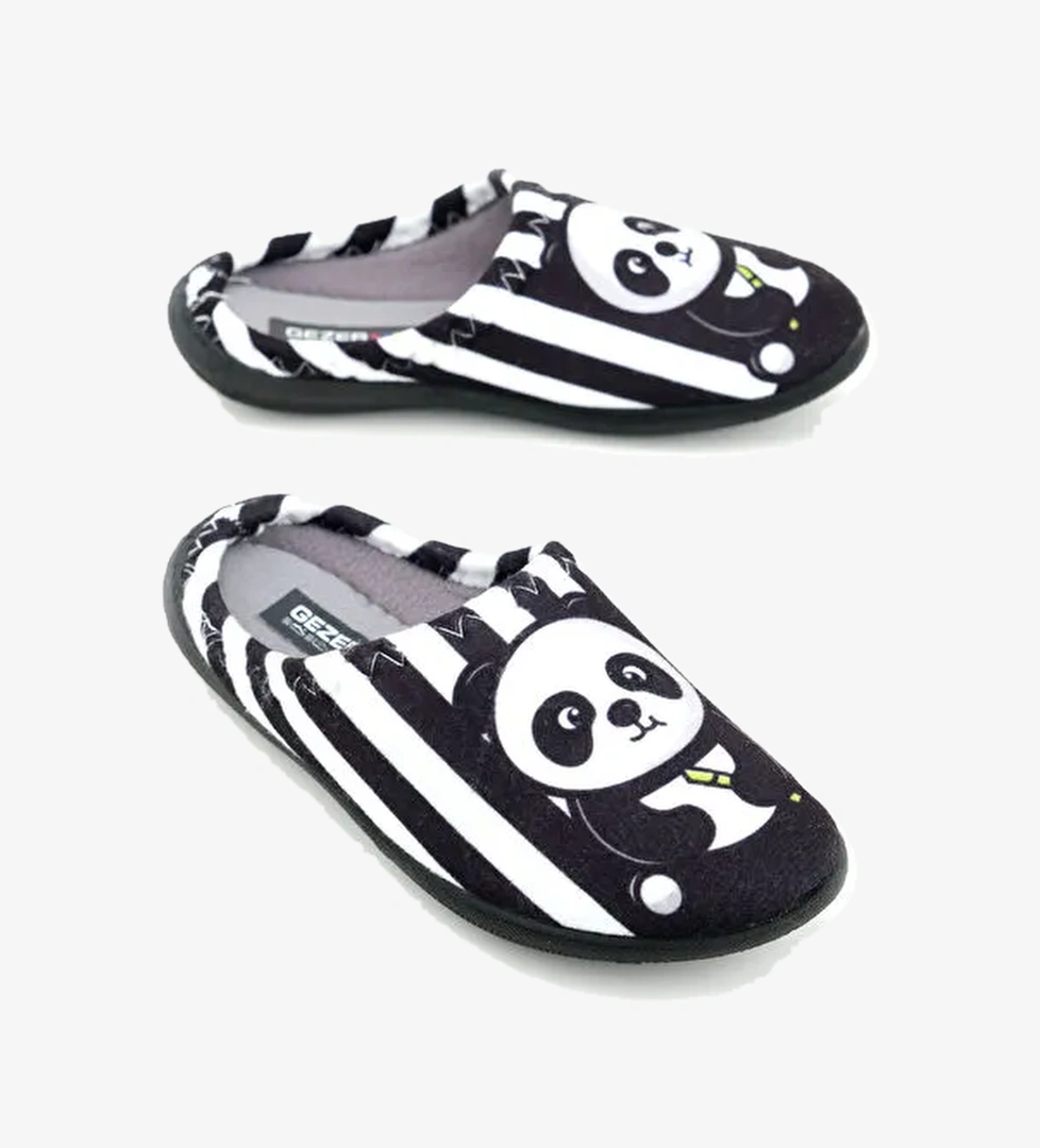 Erkek Çocuk Kışlık Panda Ev Rahat Taban Gondol Terlik - Görsel 1