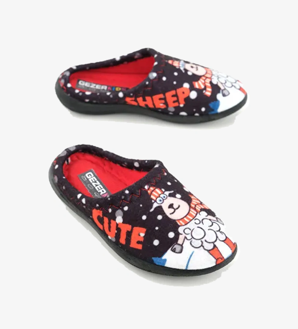 Erkek Çocuk Kışlık Rahat Taban Ev Gondol Terlik - Görsel 1