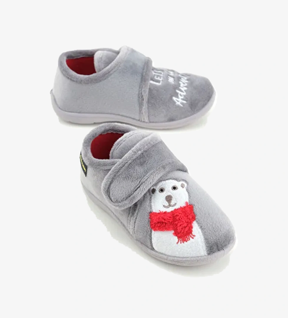 Gezer Kışlık Cırtlı Ayarlanabilir Rahat Taban Erkek Çocuk Panduf Ayakkabı model görseli