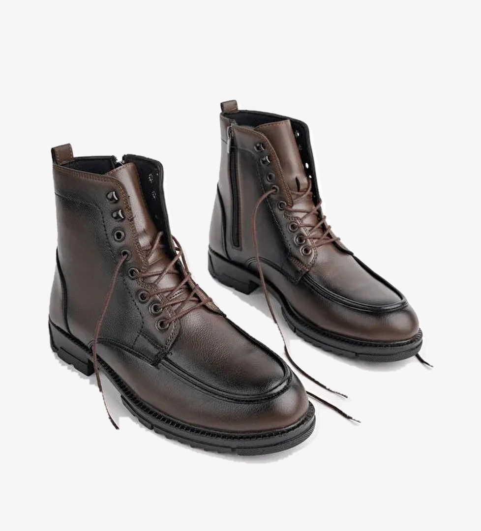 MAXWELL Fermuarlı Bağcıklı Rahat Hafif Taban Erkek Bot