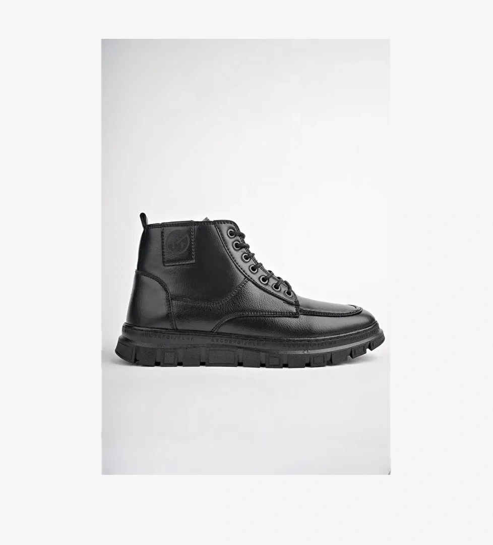 GİLBERTO Fermuarlı Bağcıklı Kürklü Hafif Taban Erkek Bot