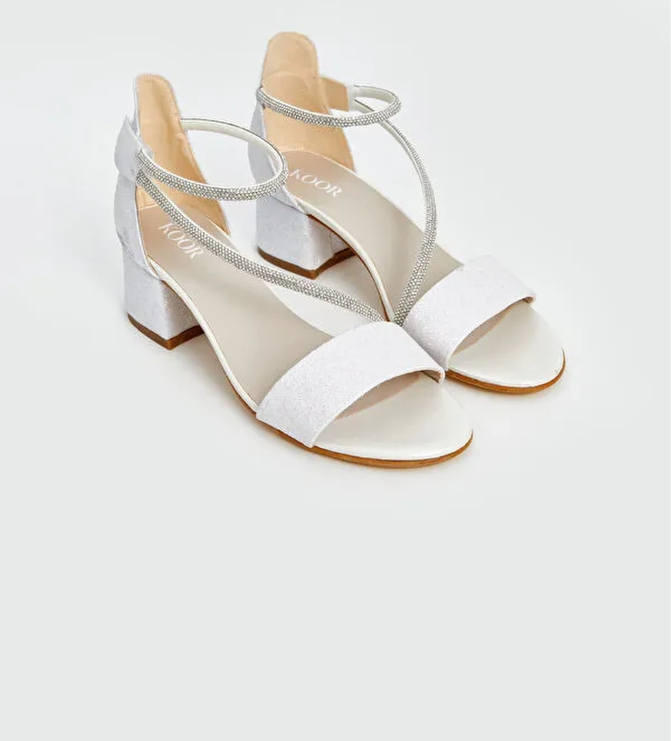 Lcw Steps Siyah Lcw Steps Deri Görünümlü Kız Çocuk Topuklu Sandalet