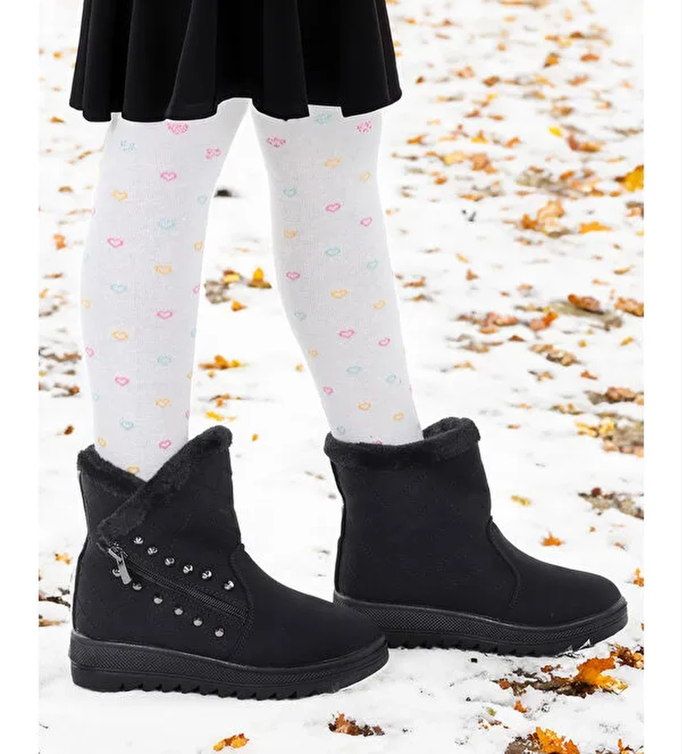 Hezan Fermuarlı Kız Çocuk Bot Ayakkabı - Görsel 1