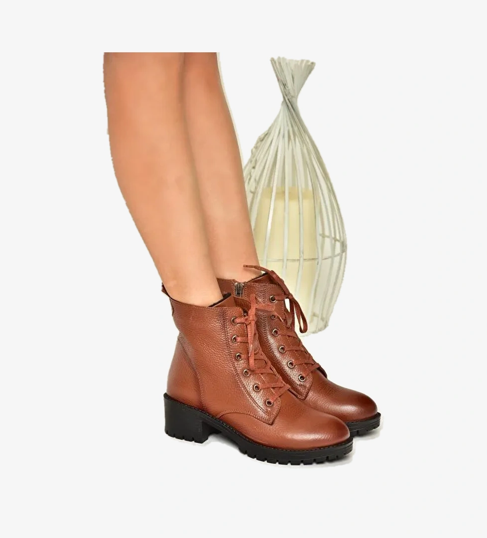 Fox Shoes R5550541 Taba Siyah Kadın Bot model görseli