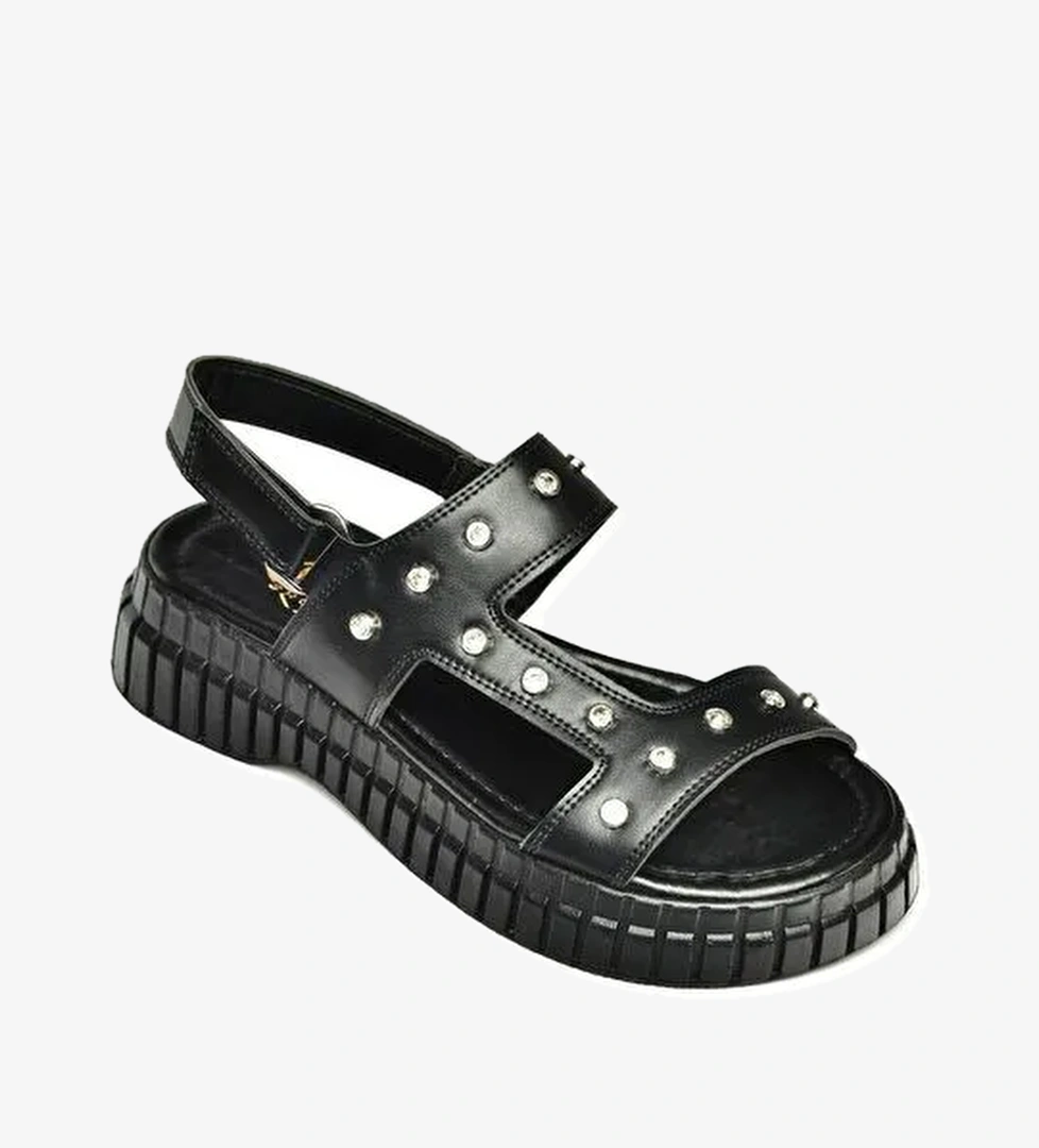 S6105766 Siyah Kadın Sandalet - Görsel 1