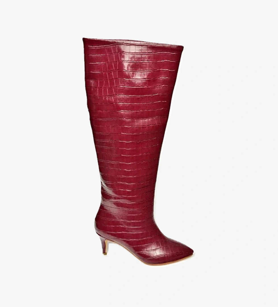 N7492040 Bordo Kadın Çizme