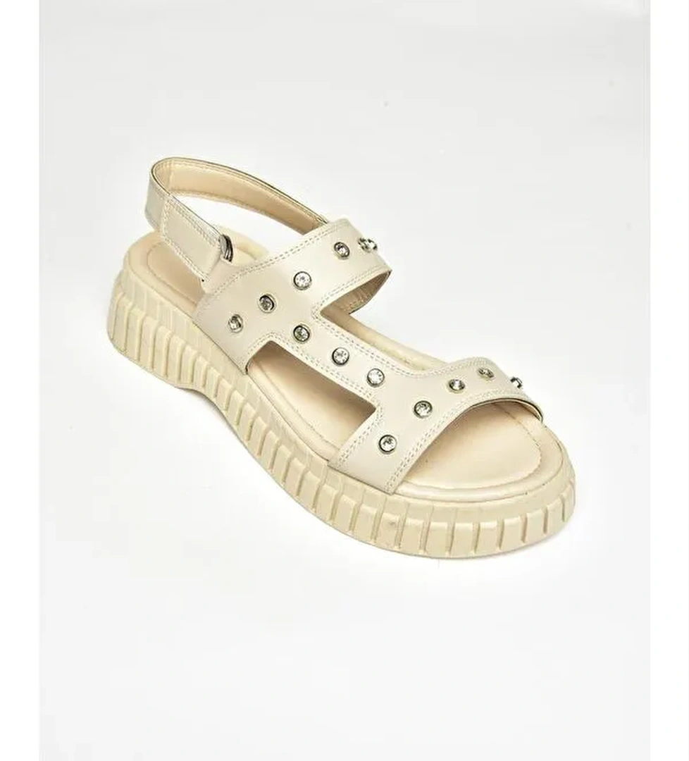 S6105766 Bej Kadın Sandalet