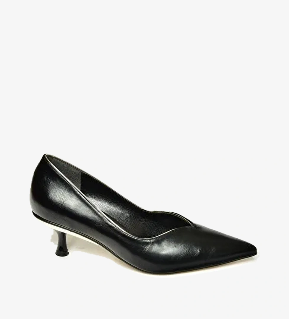 Fox Shoes T8200552 Siyah Taba Kadın Topuklu Ayakkabı model görseli