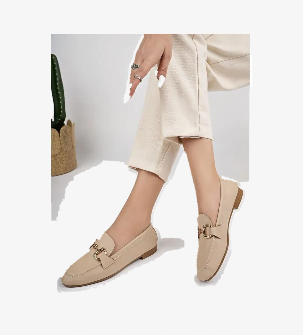 LİZA Metal Tokalı Kadın Loafer Günlük Ayakkabı