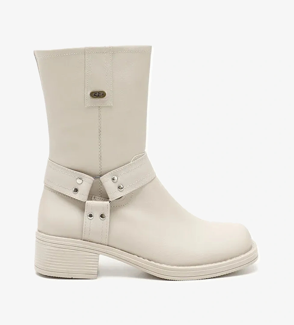 Gönderi̇(r) TEN Küt Burun Topuklu Kadın Biker Bot 32900 model görseli