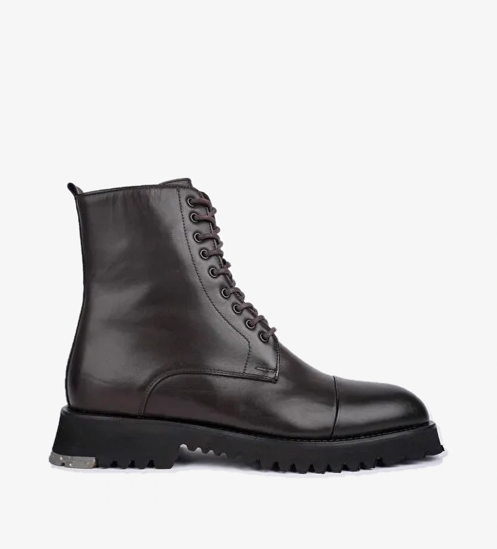 Muggo Hernandez Garantili Bağcıklı Fermuarlı Hakiki Deri Kaymaz Taban Erkek Postal Bot model görseli