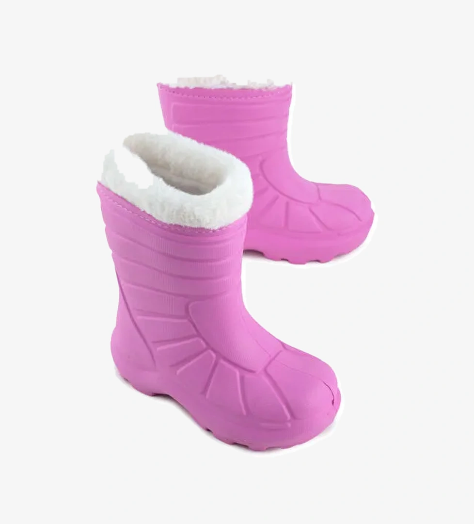 Kız Çocuk Kışlık Boğazdan Pelüşlü İçi Sıcak Astarlı Su Geçirmez Yağmur Kar Bot Çizme - Görsel 1