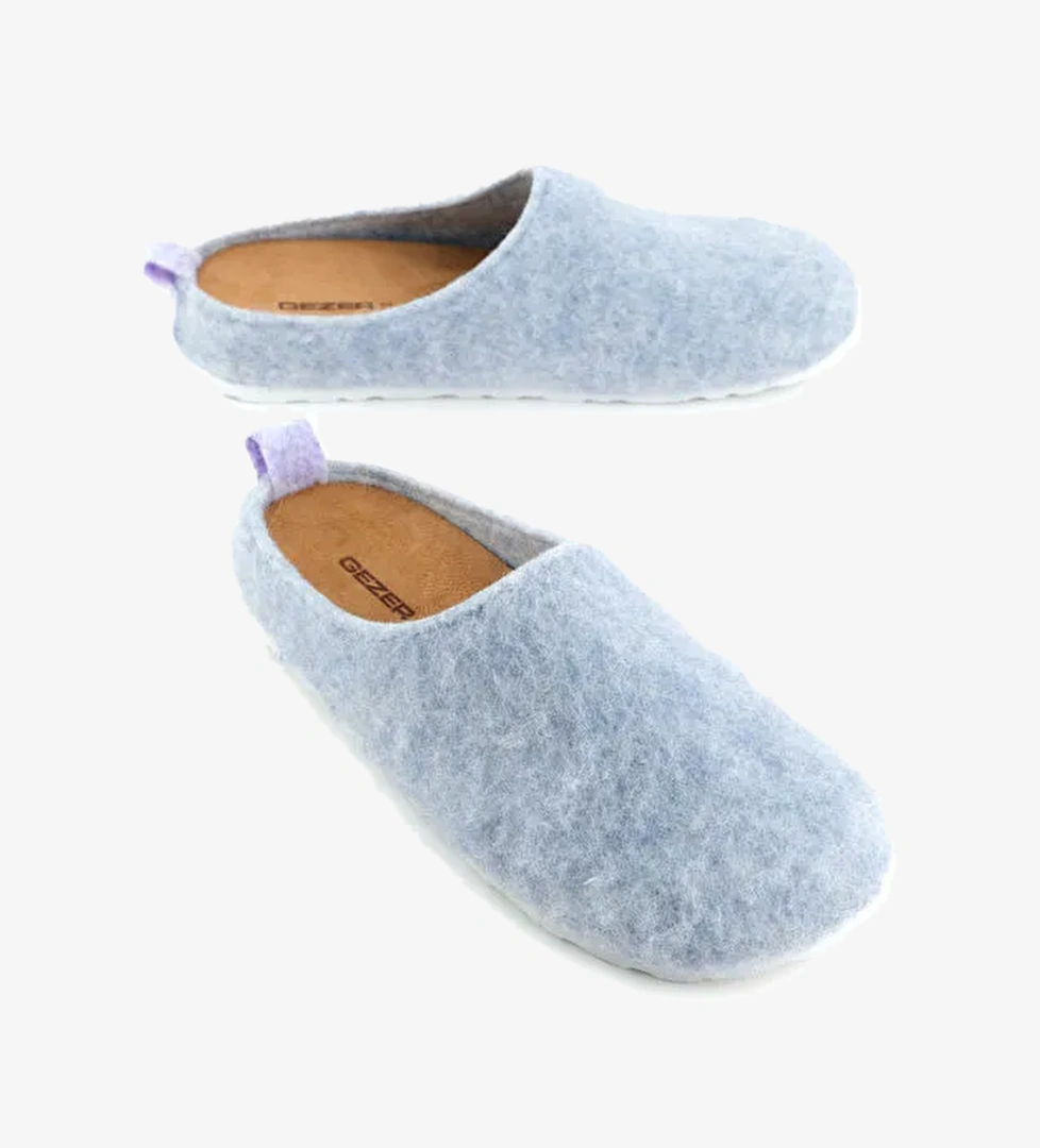 Kadın Kışlık Rahat Taban Keçe Ev Bahçe Terlik - Görsel 1