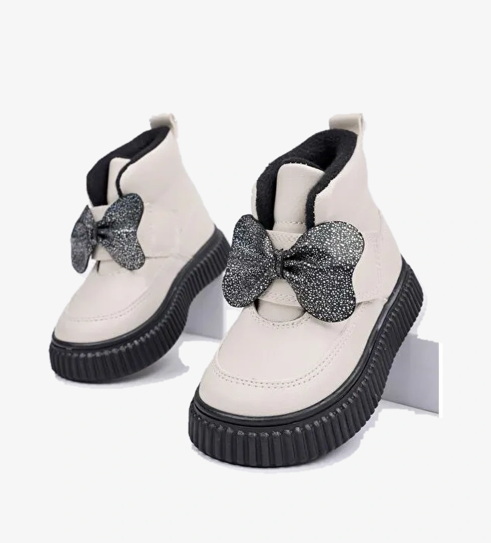 NİXİE Kaymaz Taban Rahat Kalıp Cırtlı ve Fiyonklu Çocuk Kışlık Bot