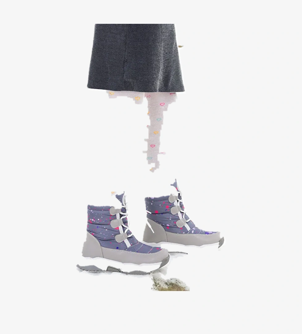 Bambu Bağcıklı Kız Çocuk Kar Botu