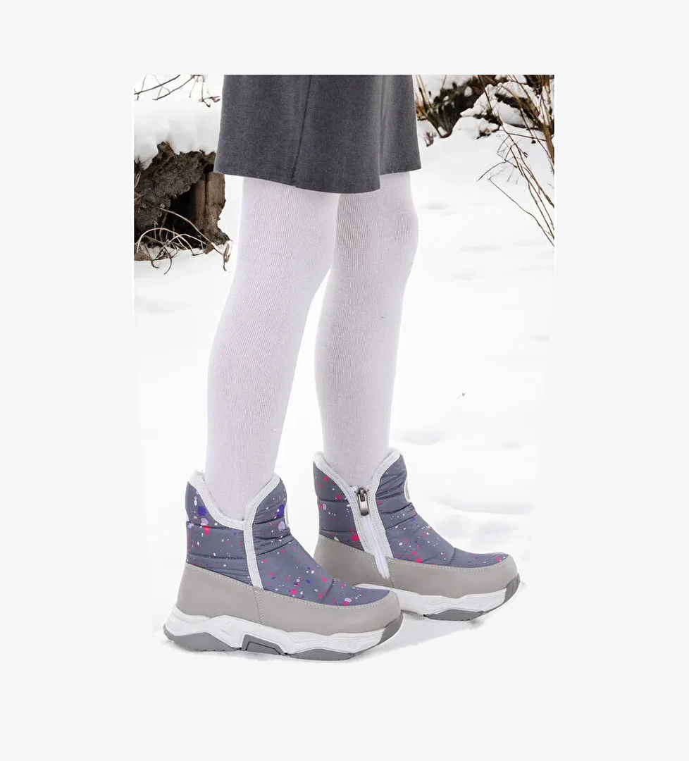 Rocco Fermuarlı Kız Çocuk Kar Botu