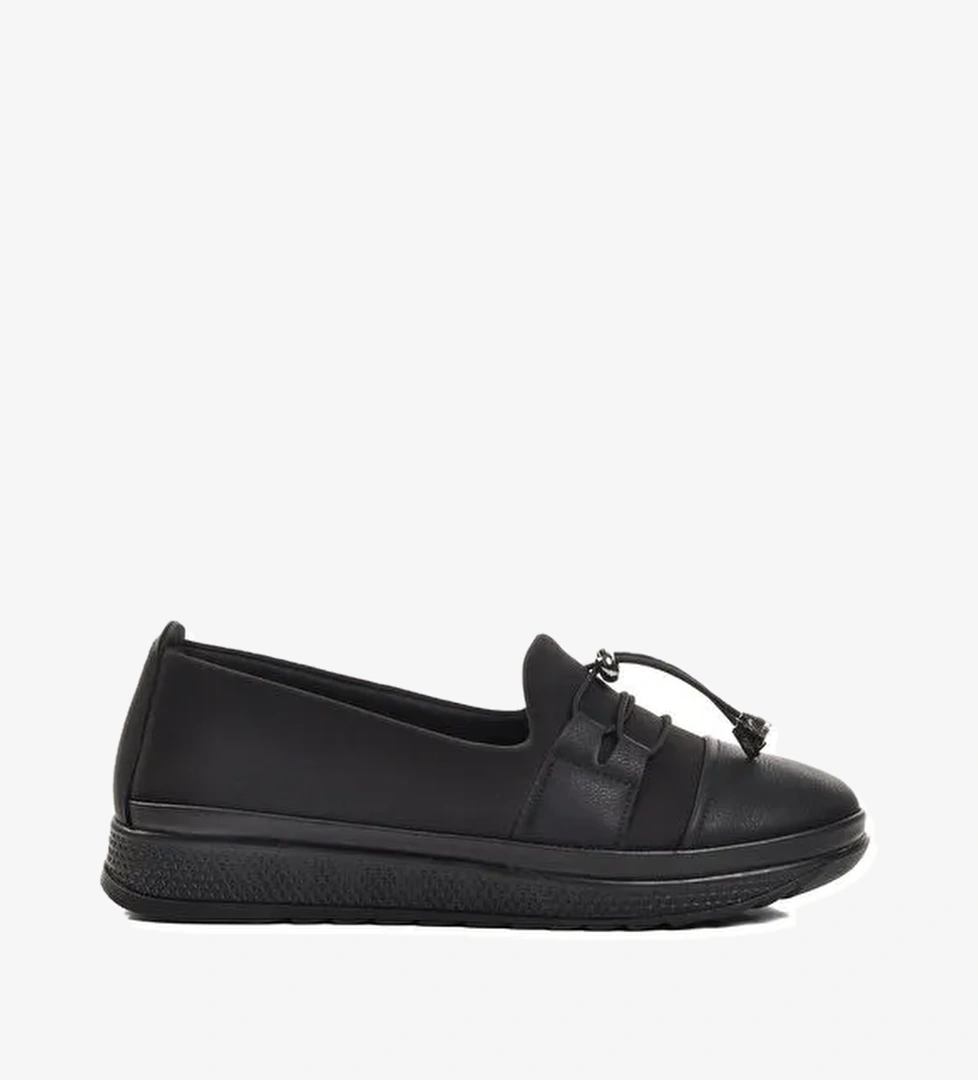 026 Siyah Nubuk Kadın Loafer Ayakkabı