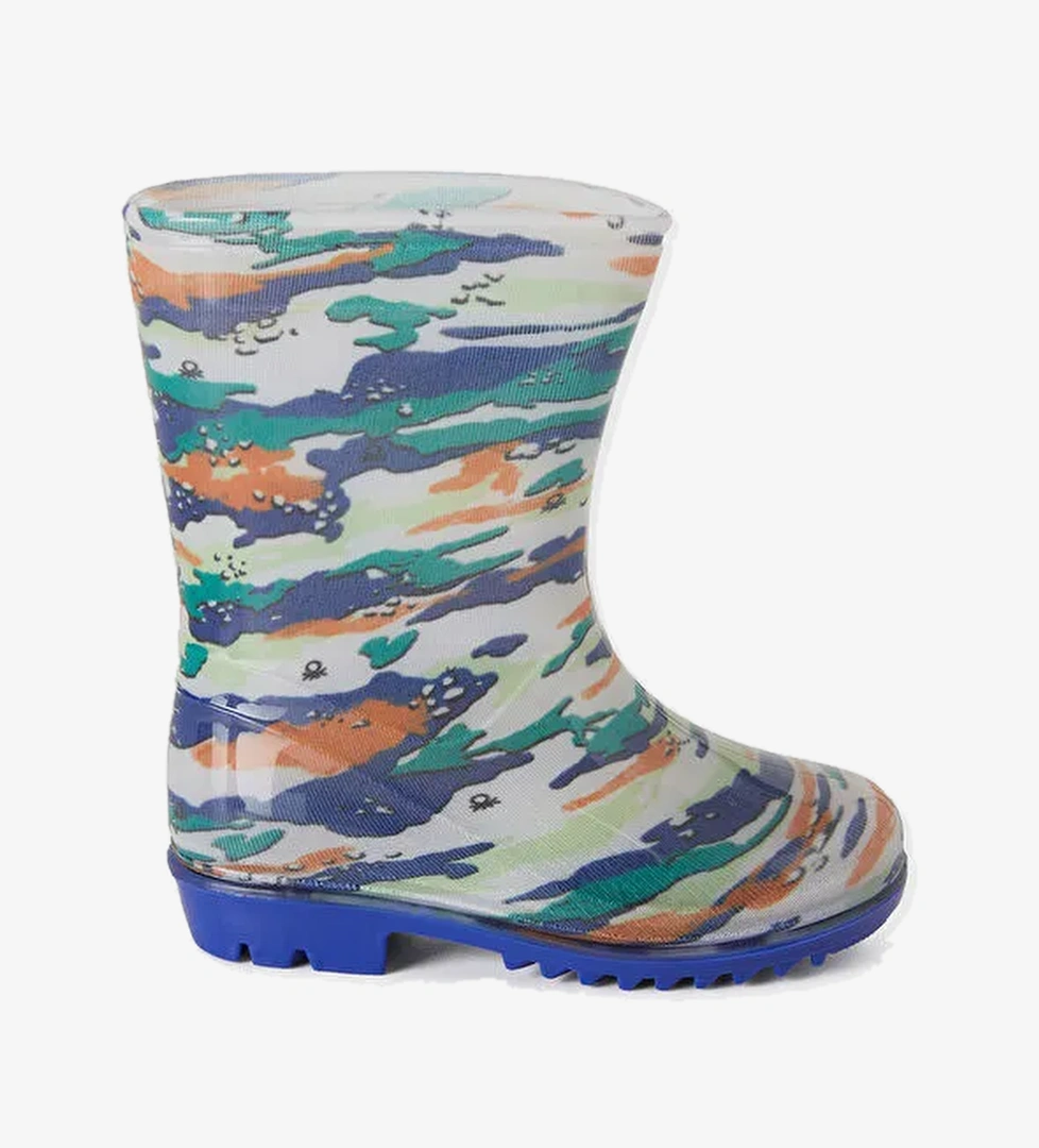 Erkek Çocuk Renkli Kamuflaj Yağmur Çizmesi - Görsel 1