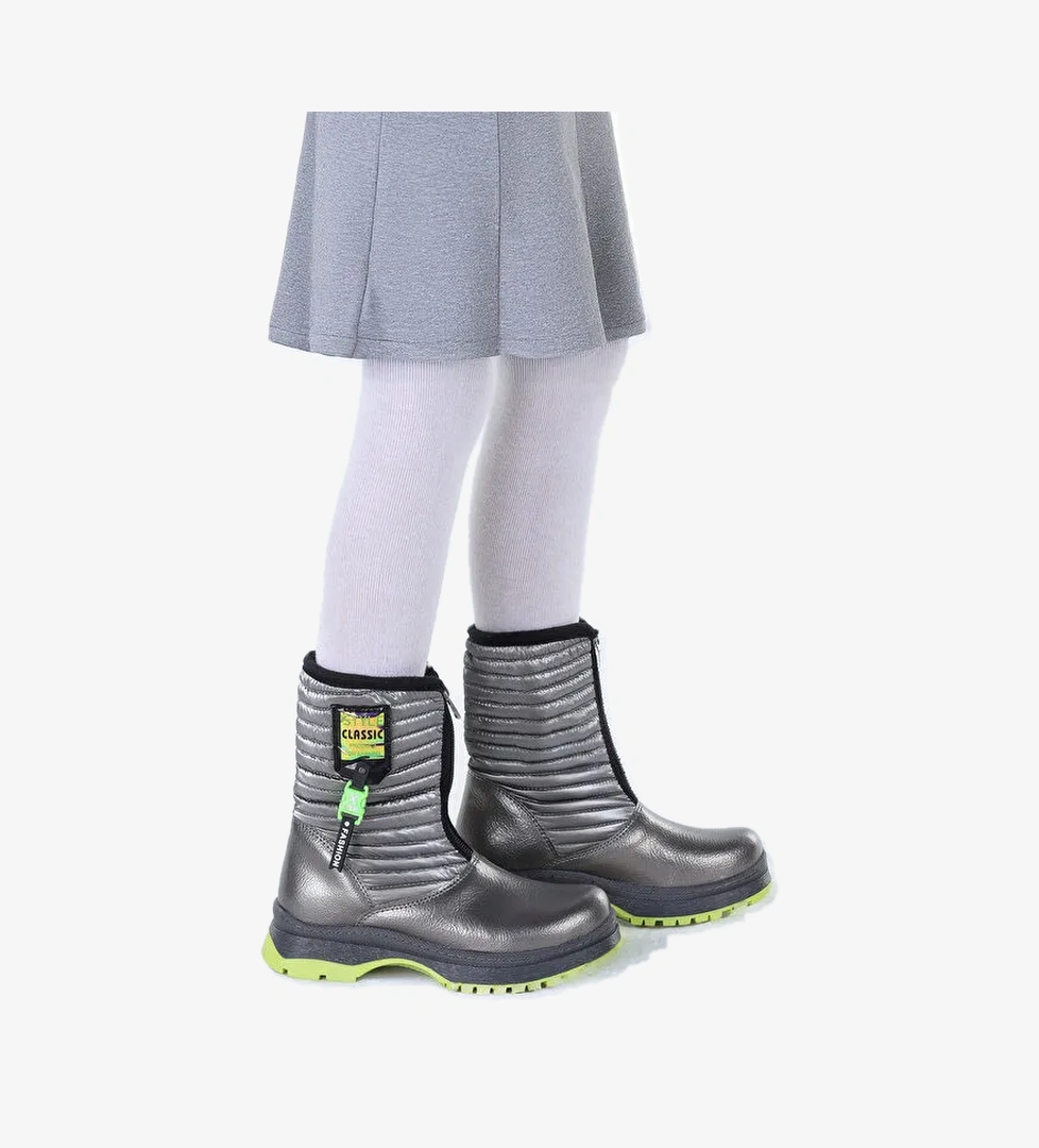 Mesan Çatlak Fermuarlı Günlük Kız Çocuk Bot Ayakkabı