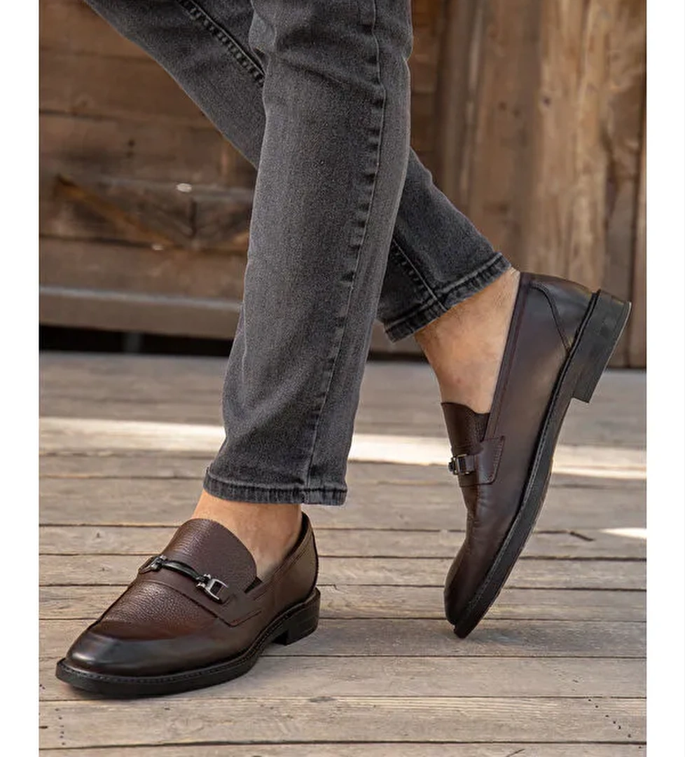 D0699 Günlük Ortopedik Hakiki Deri Erkek Klasik Ayakkabı