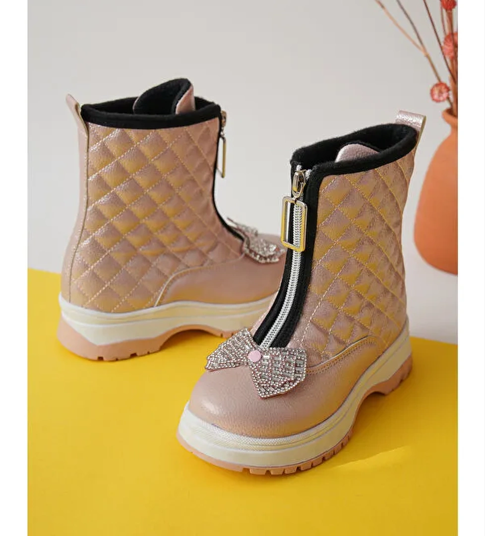 D083 Günlük Ortopedik Kız Çocuk Soğuk Geçirmez Bot