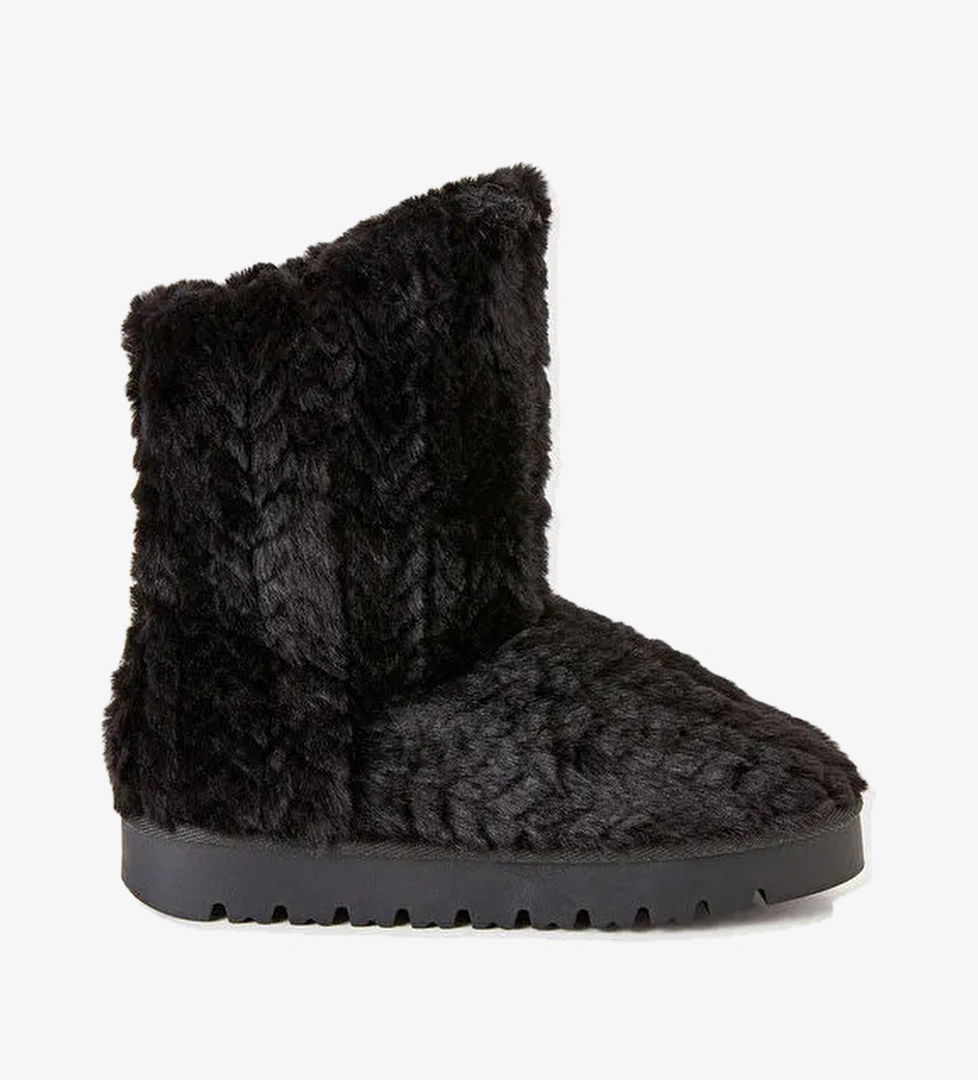 United Colors Of Benetton Kadın Siyah Kürklü Bot model görseli