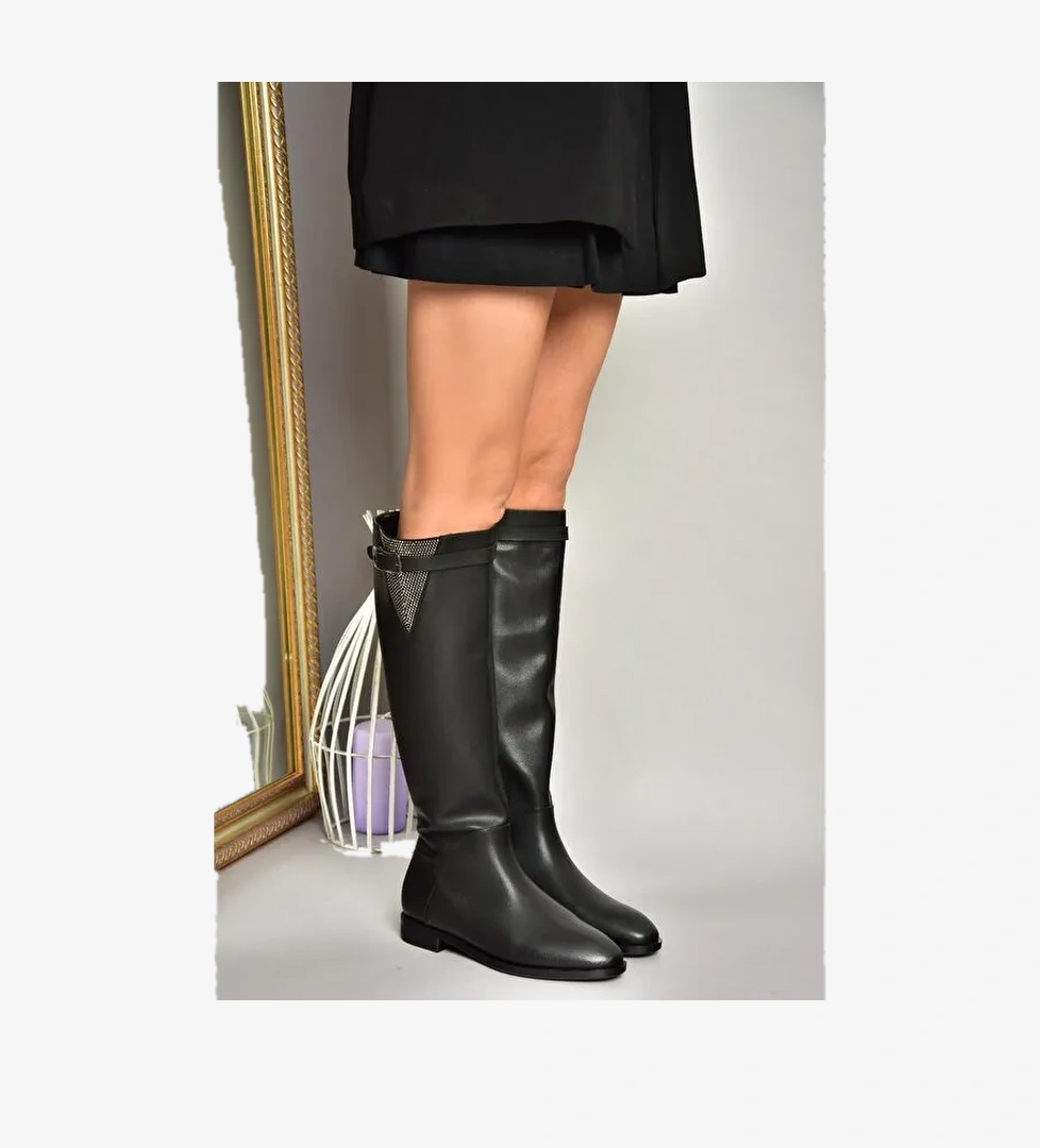 T8201092 Siyah Kadın Çizme - Görsel 1