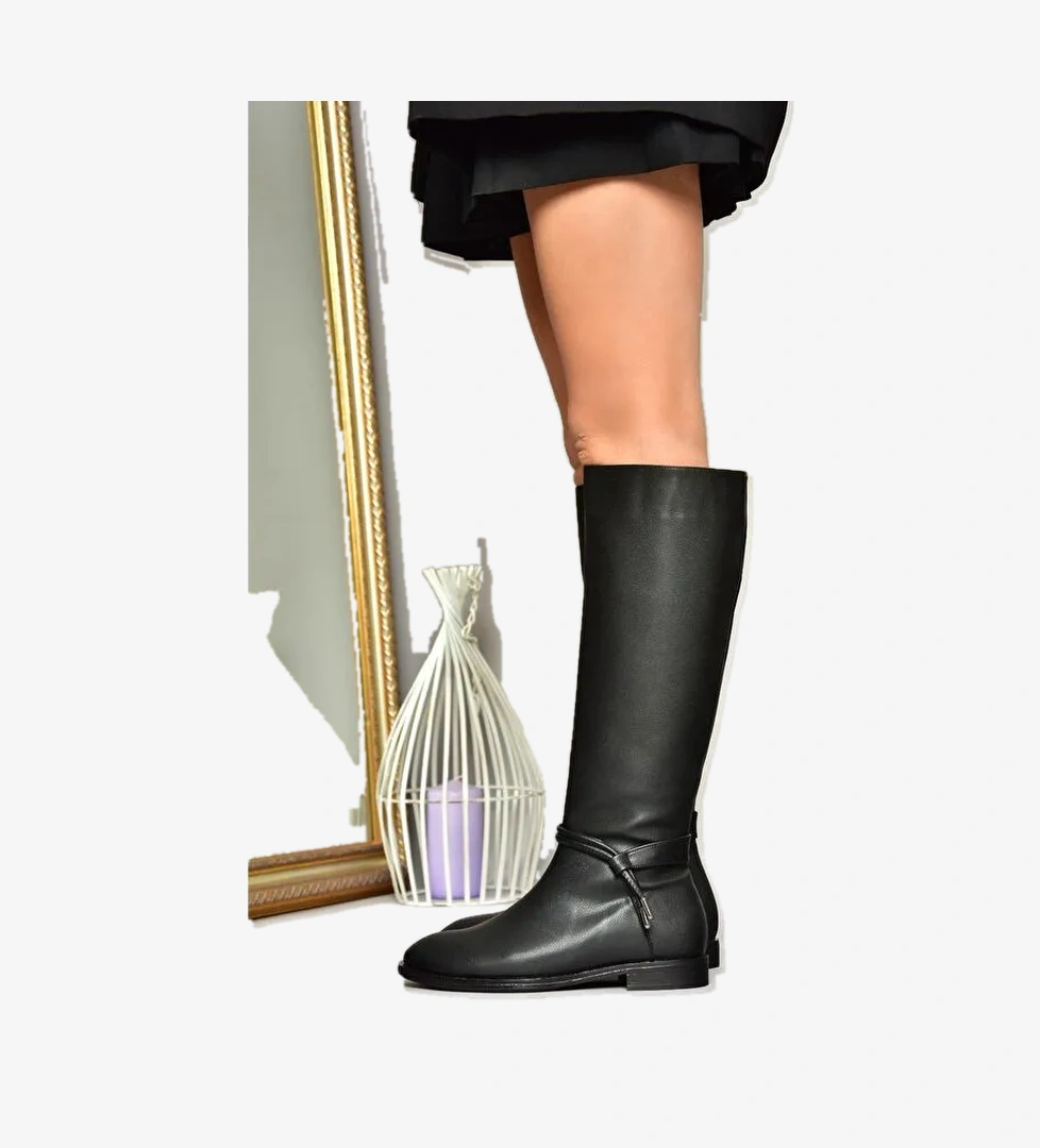 T8201091 Siyah Kadın Çizme - Görsel 1