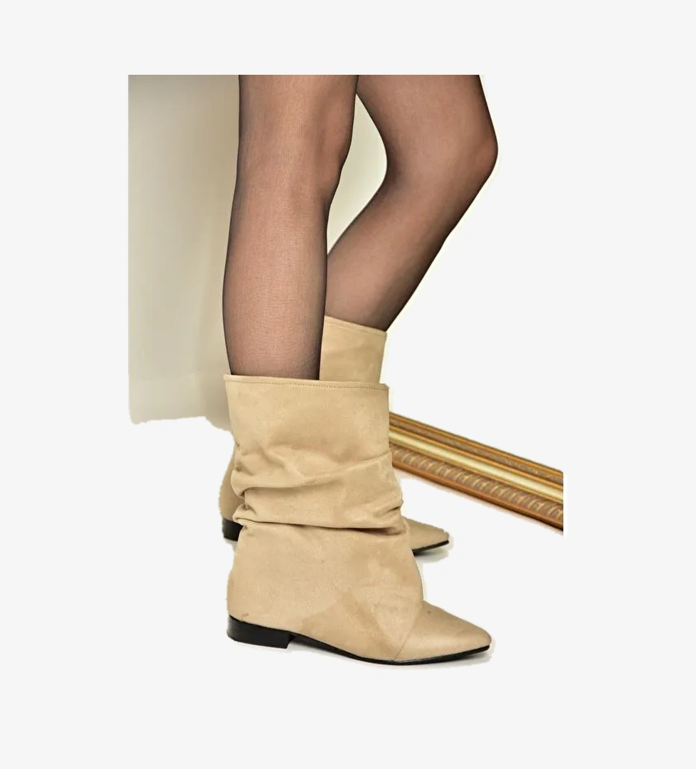 Fox Shoes T7239640 Bej Kadın Bot model görseli