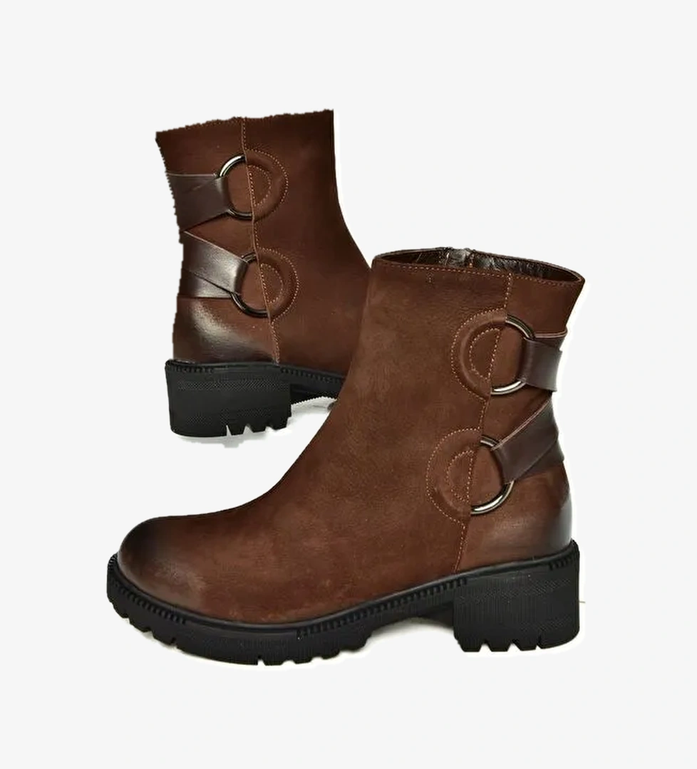 Fox Shoes T6540471 Kahverengi Siyah Kadın Bot model görseli