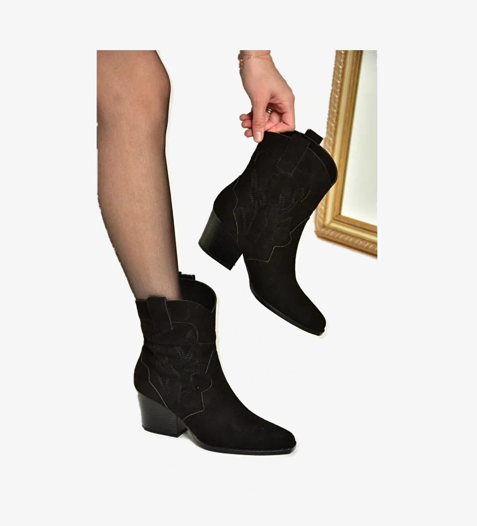 T2961120 Siyah Kadın Bot - Görsel 1