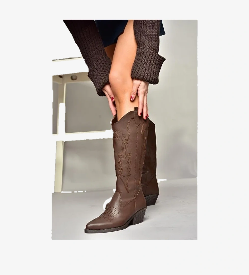 T4044012 Kahverengi Kadın Çizme